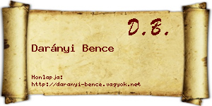 Darányi Bence névjegykártya